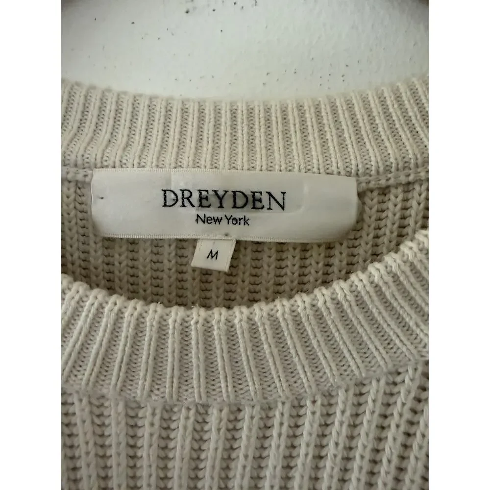 Dreyden Ivory Rhye Pullover Cape Cotton Sweater Size Medium